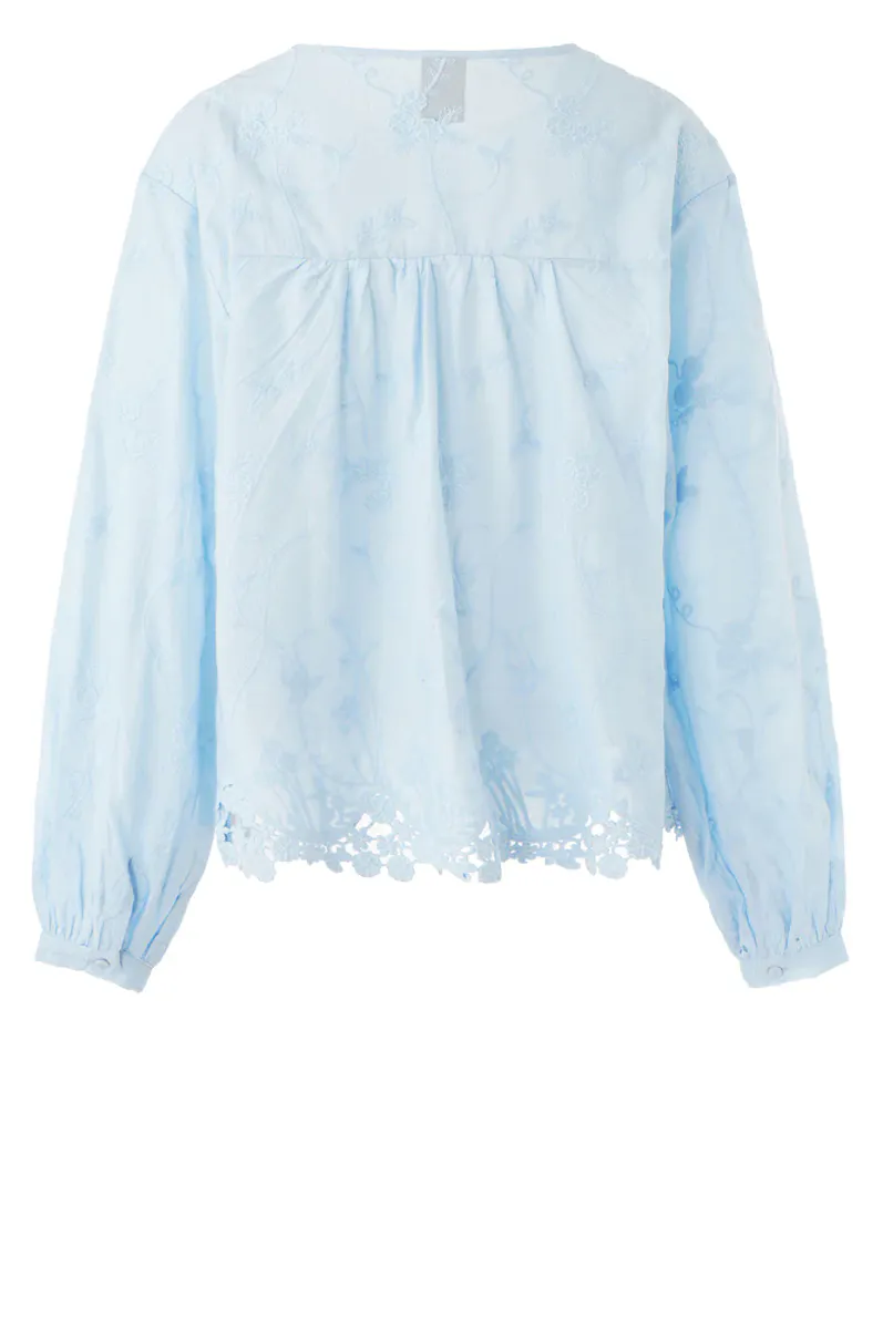 Alvild Bluse Chambray Blue